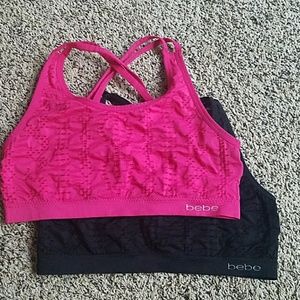 2 Bebe yoga/sports bras